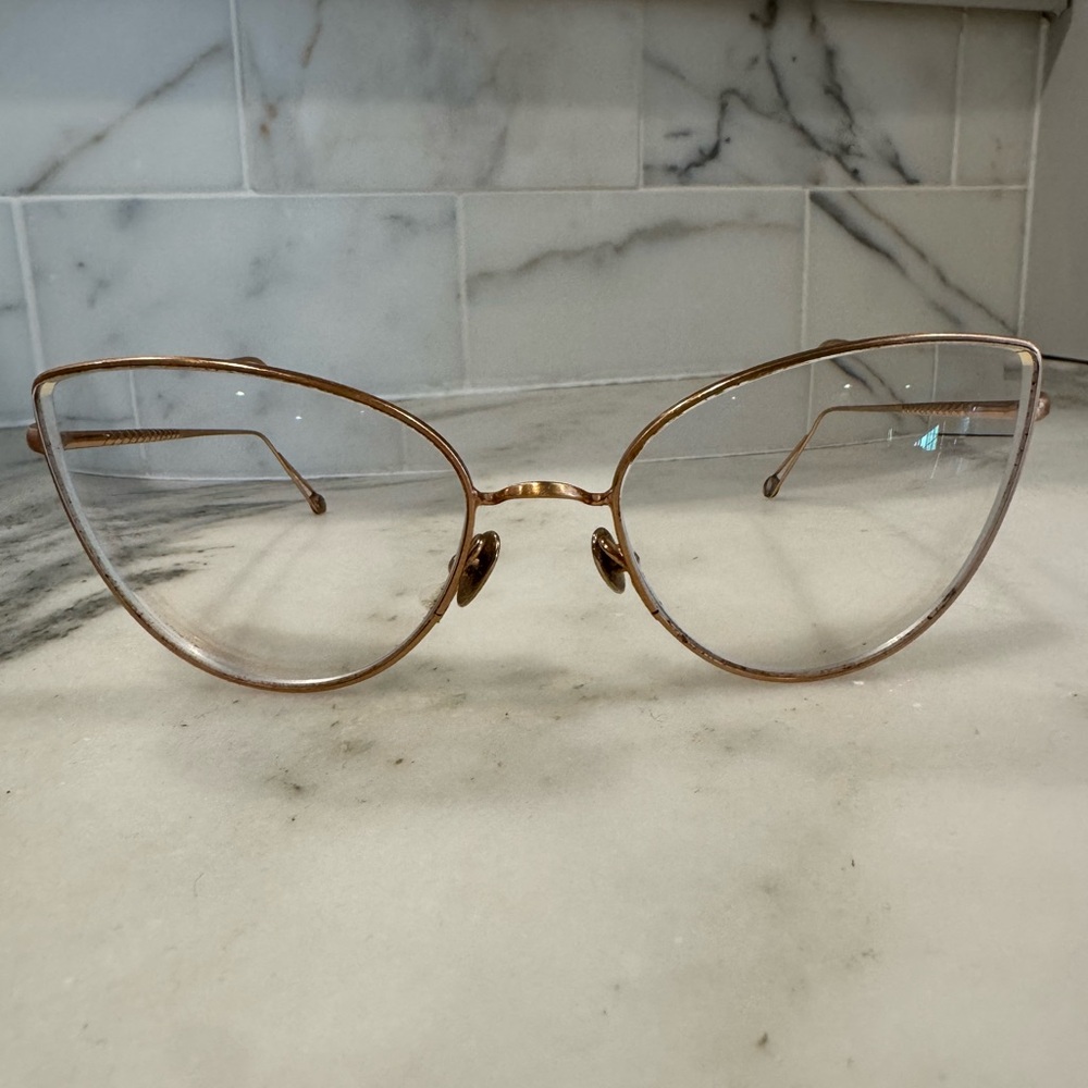 Ahlem Rose Gold Cat-Eye Women's Glasses Frame